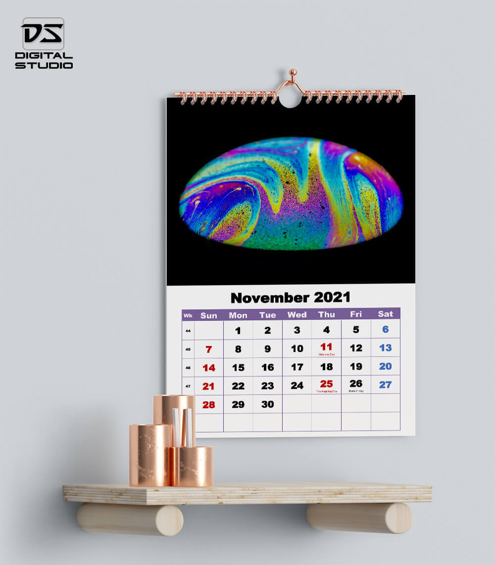 Wall calendar November 2021