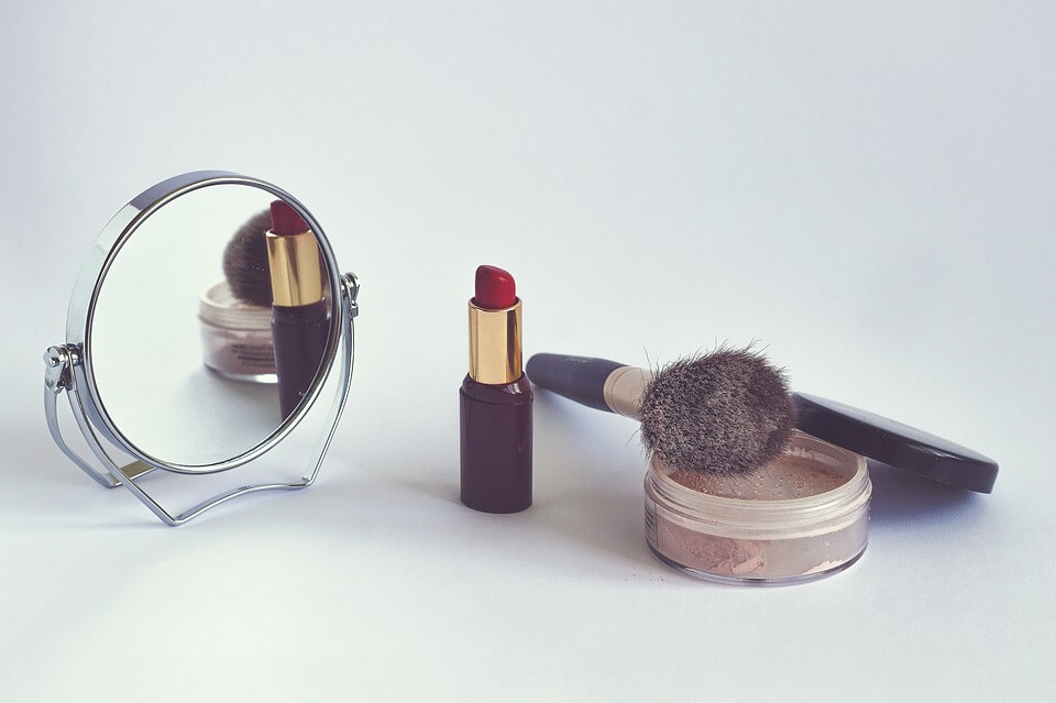 Cosmetics photograph taken creatively