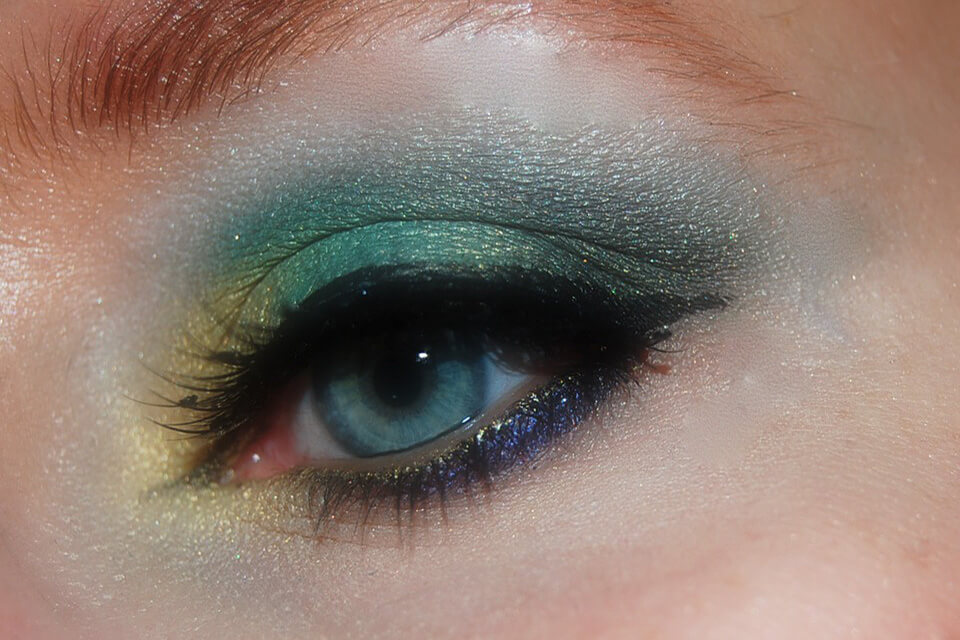 Closeup of eye with makeup