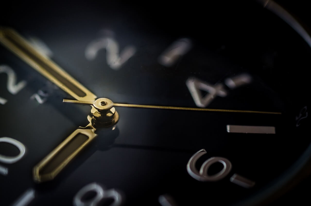 Macro photography of watch face