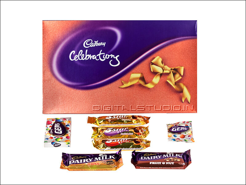 Cadbury's gift box with many items