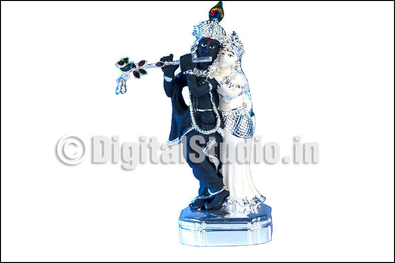 Black and silver krishan and radha, standing pose