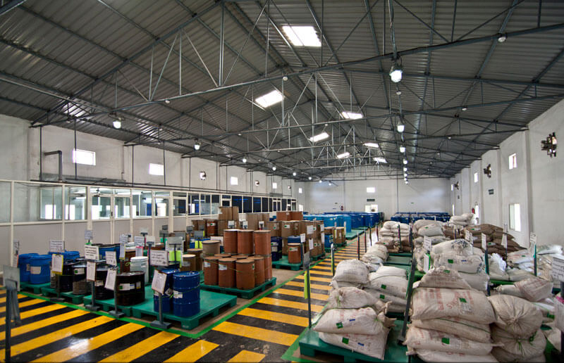 warehouse of a pharma plant