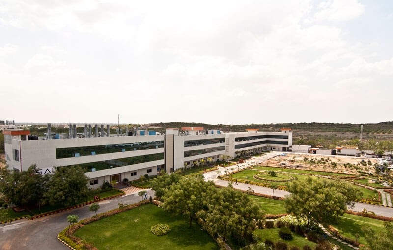aerial view of a pharma plant