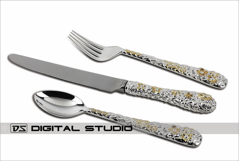 Silver flatware Photograph