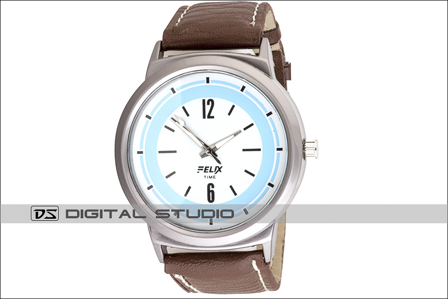 mens watch with brown strap