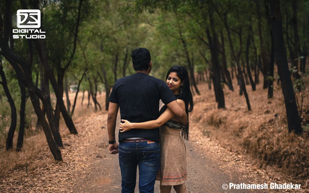 loving pre-wedding couple