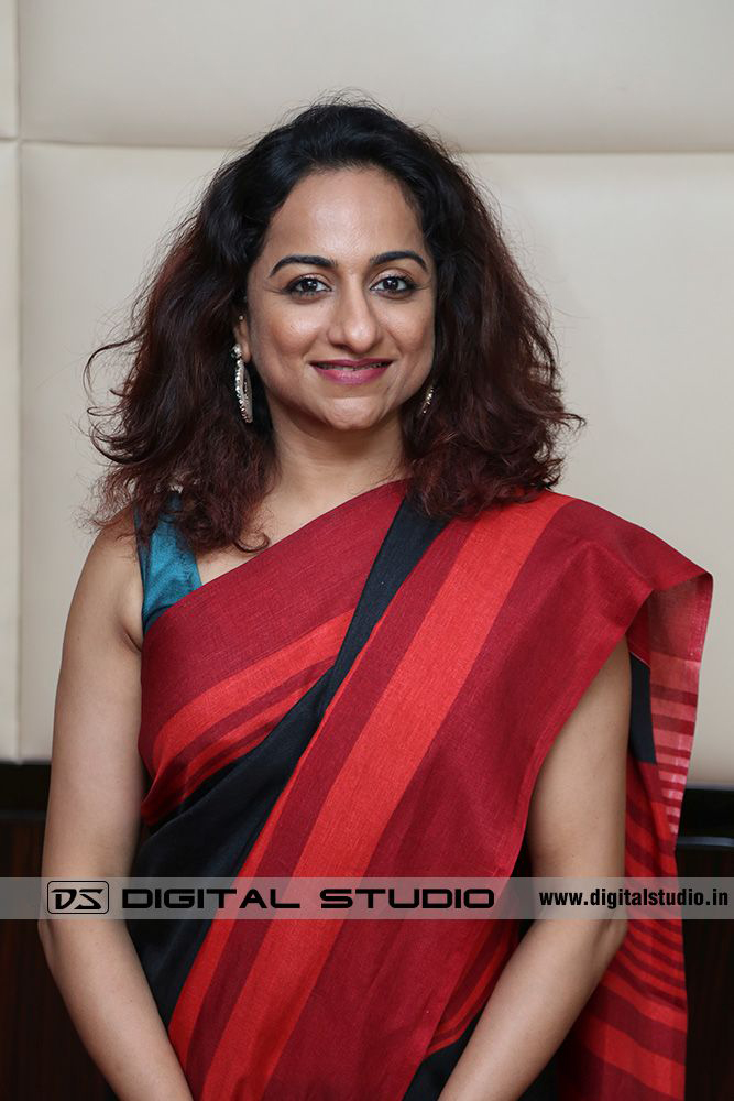 Lady executive in sari