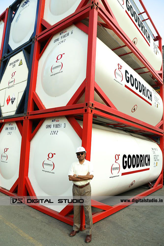 Goodrich Maritime MD Gopal with Containers