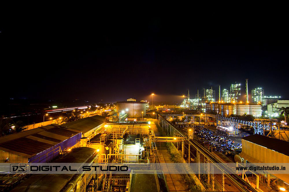 Night photography of Speciality Chemical Plant at Hooghly