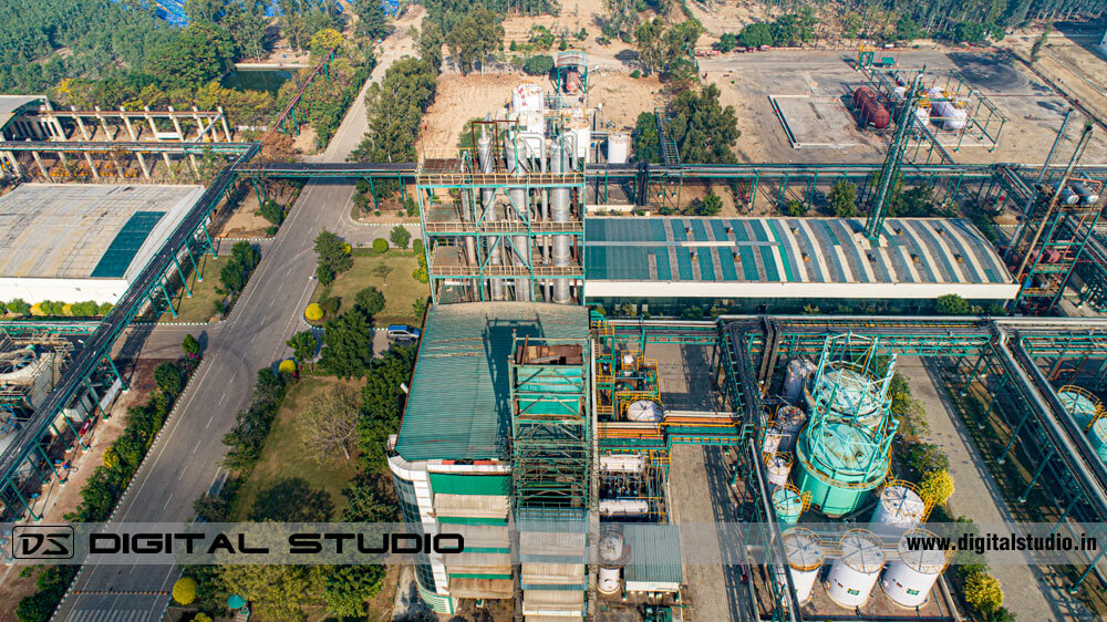 Drone photograph Chemical factory