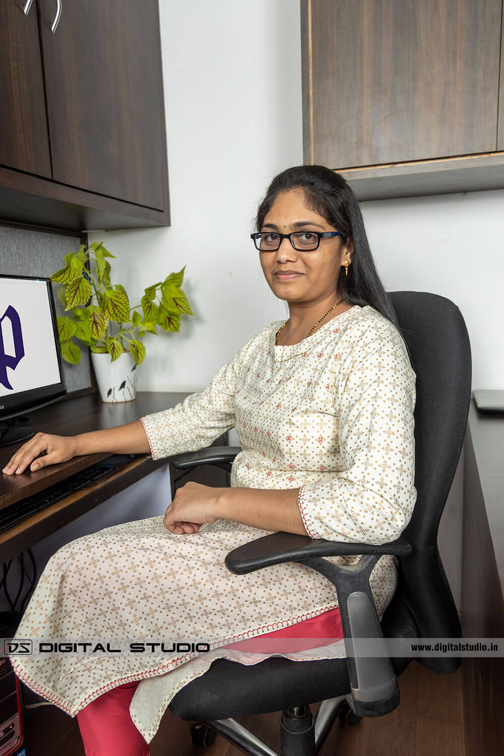 Office staff posing