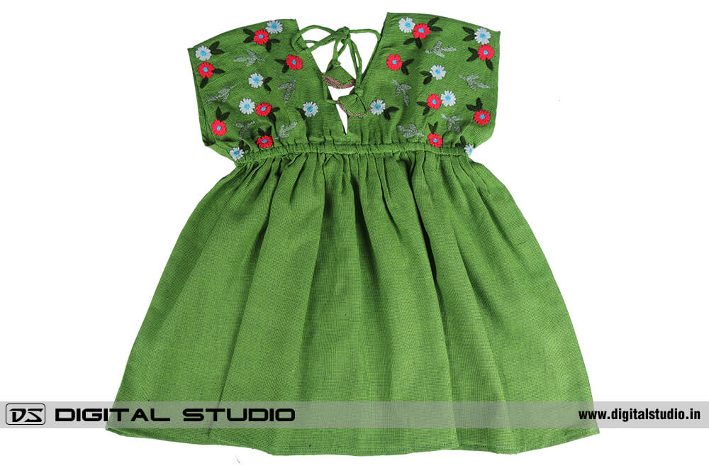 Green frock for baby girl