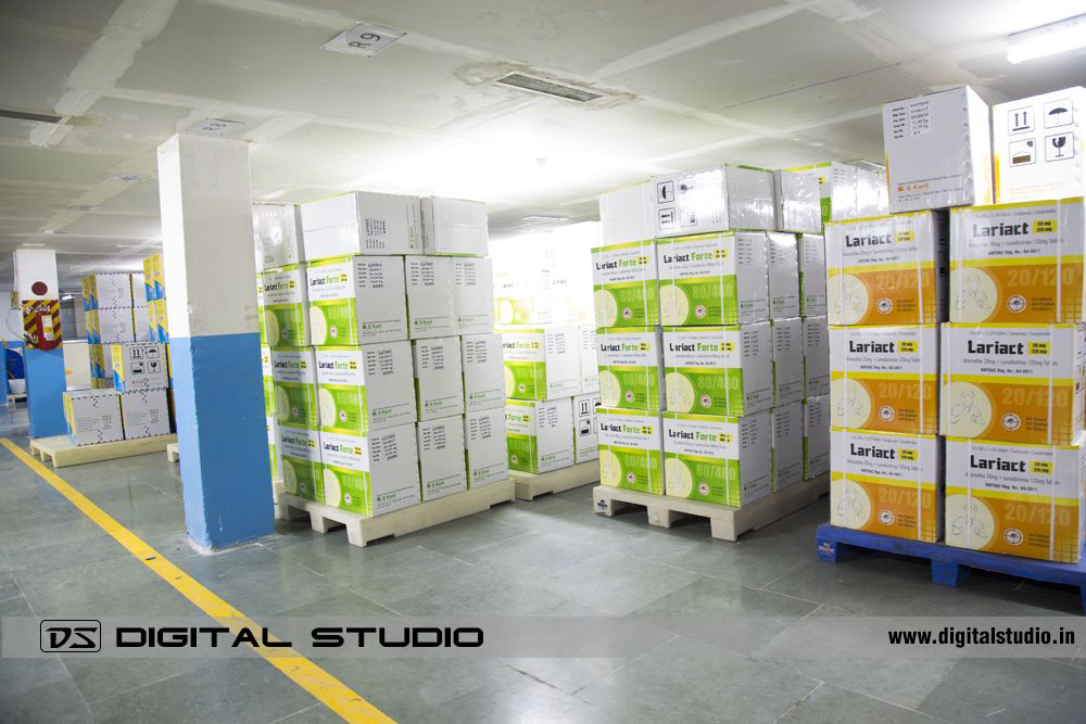 Pharma warehouse inside