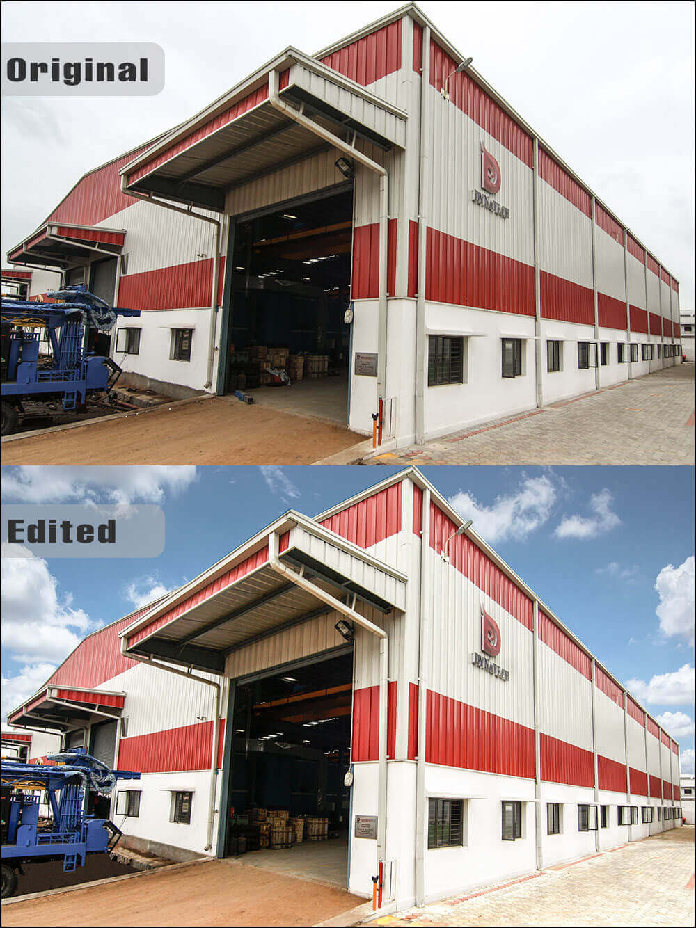 Advanced Retouching of a Factory at Hyderabad