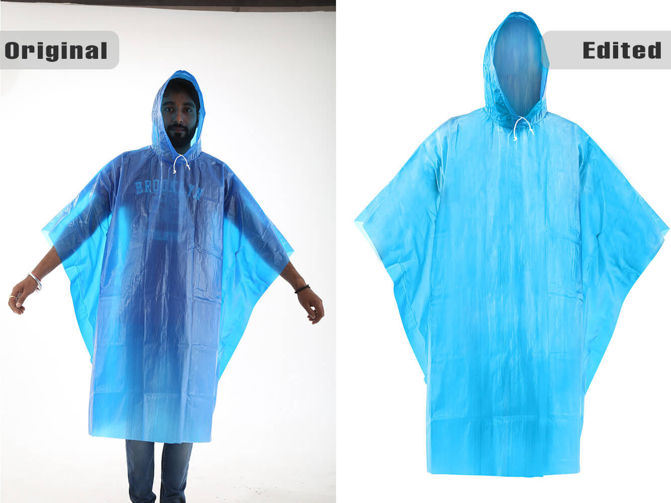 Rain Poncho with high editing and Model disappearing 