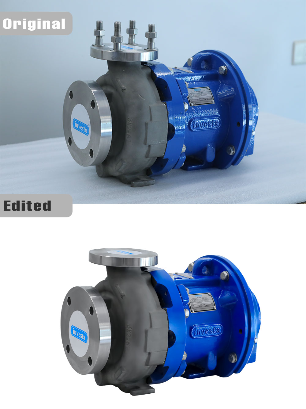 High level editing of chemical process pump