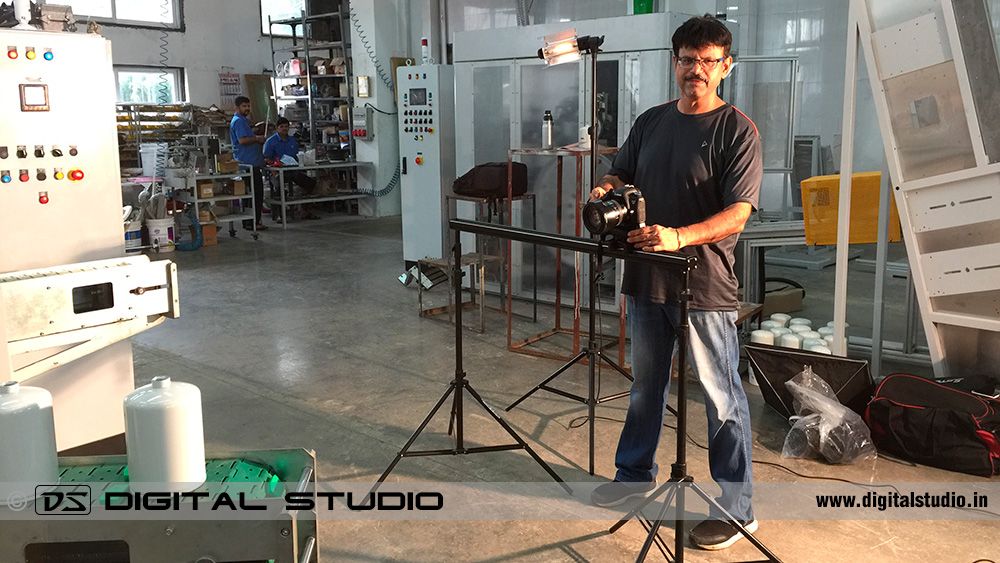 industrial video shooting on slider