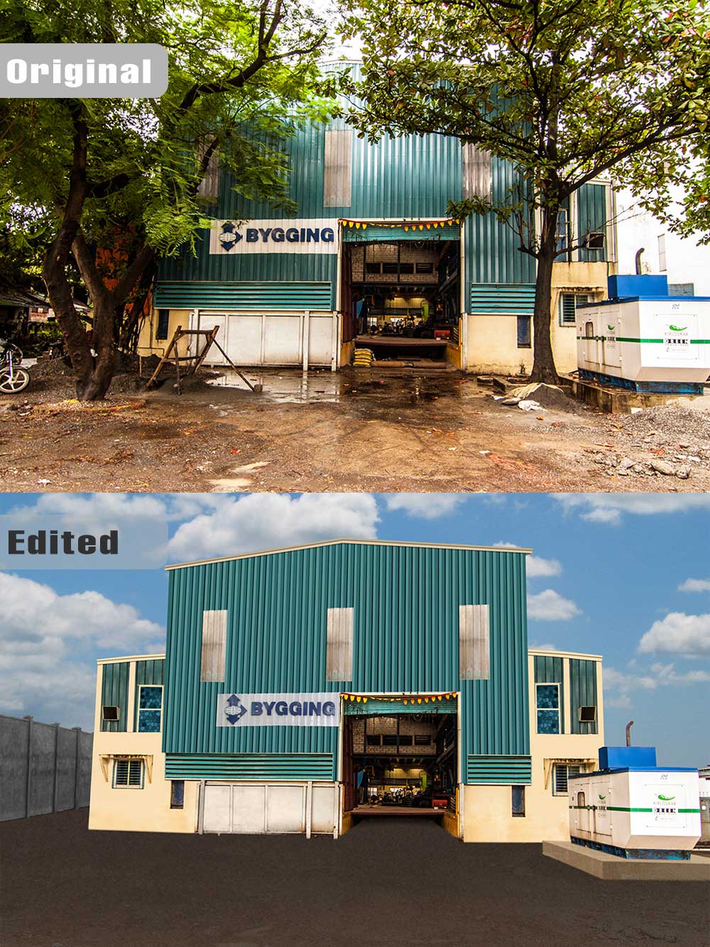 Building Retouching - High level editing