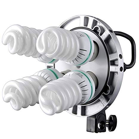 Four CFL bulbs lighting system