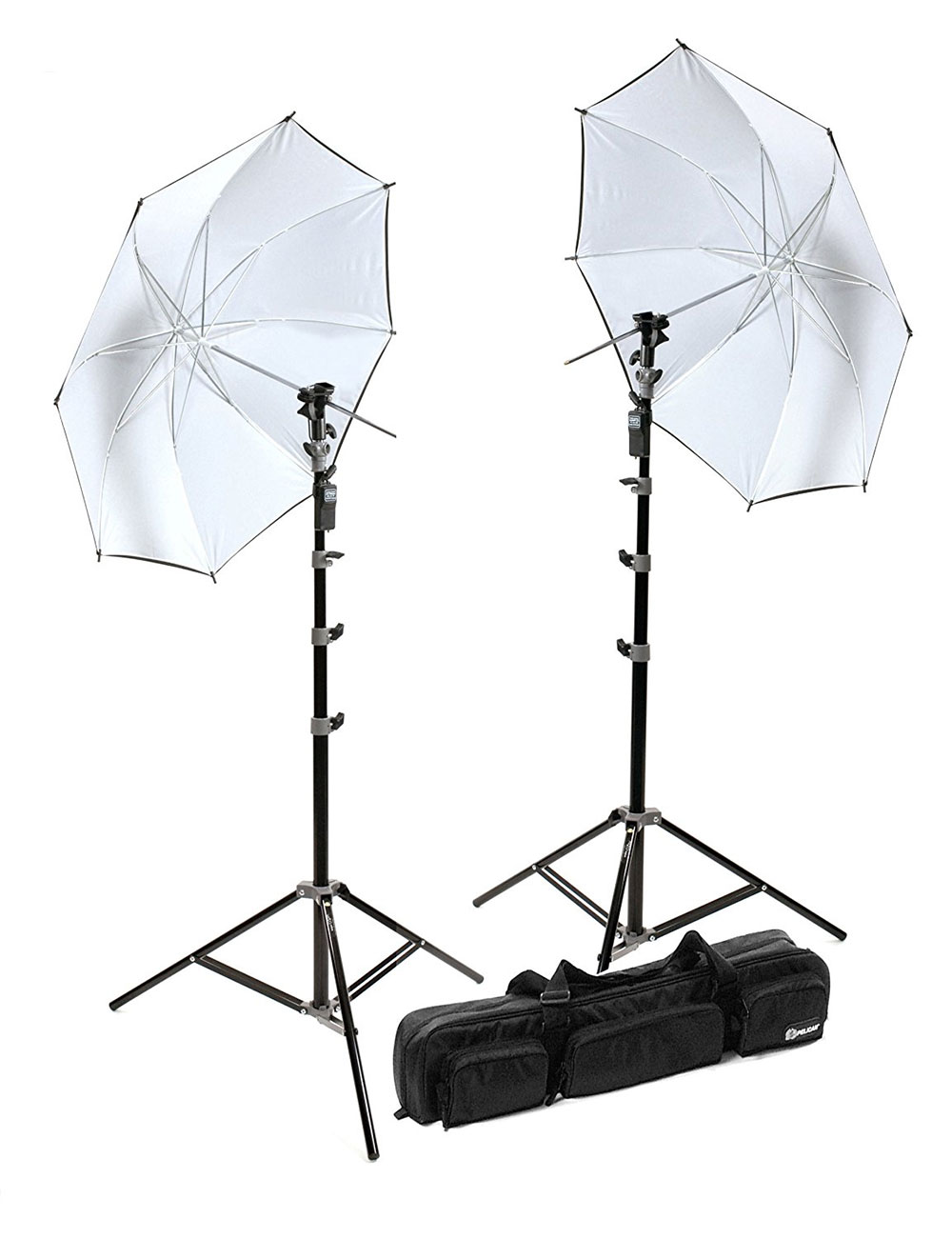 Lighting umbrellas with stands