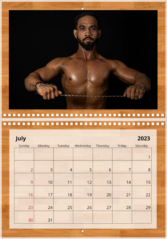 Wall calendar July 2023