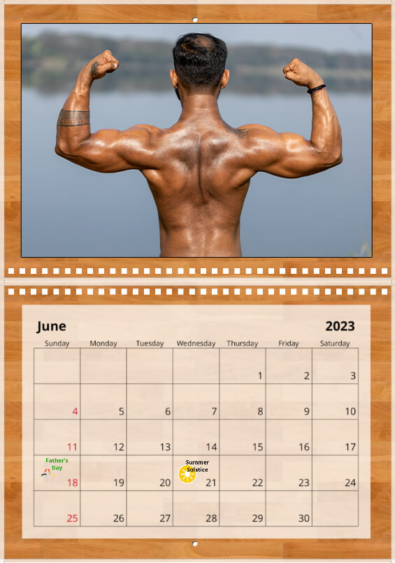 Wall calendar June 2023