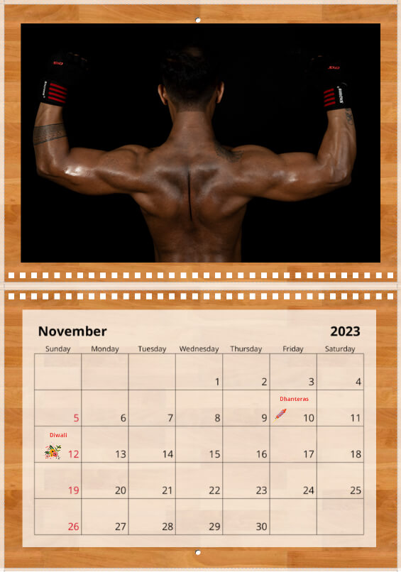 Wall calendar November 2023