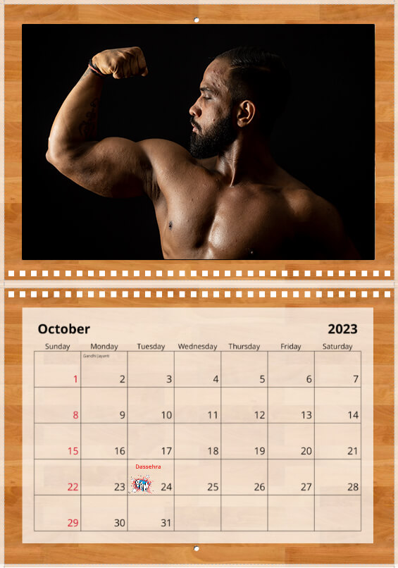 Wall calendar October 2023