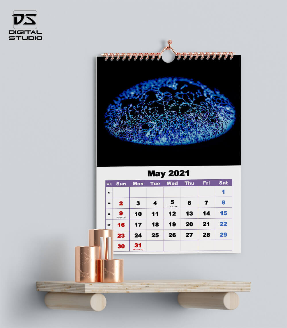 Wall calendar May 2021