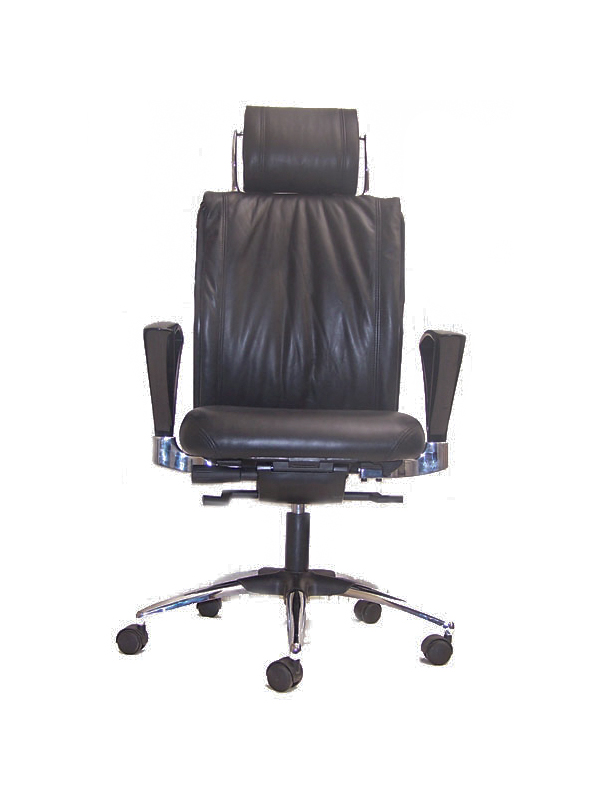 Black leather executive chair