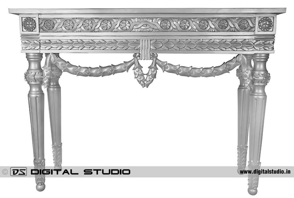 Silver console table