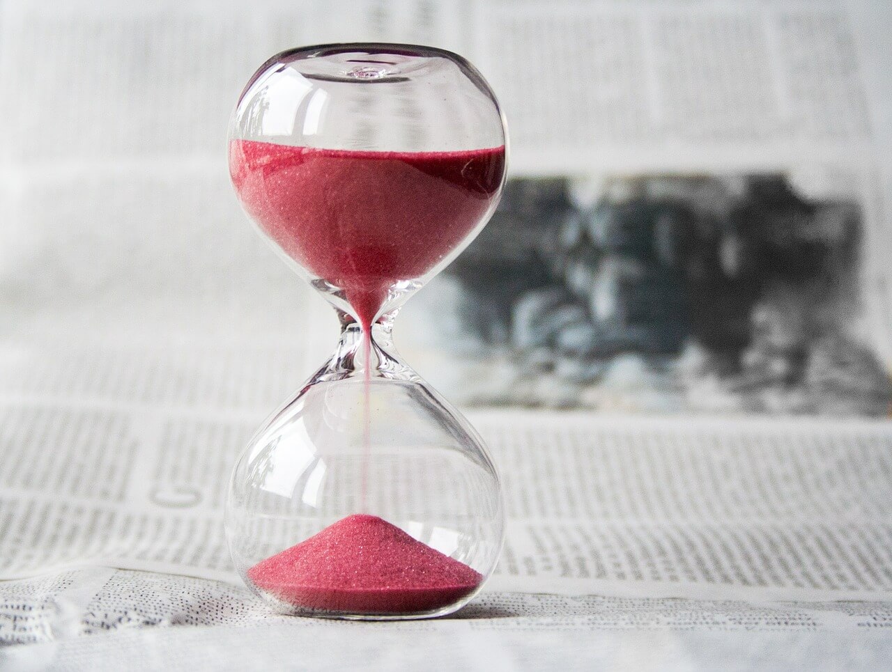 Creative photograph of a hourglass