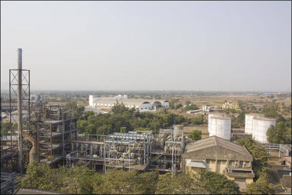 Aerial shot of a petro Chemical plant