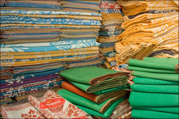 Stacks of Mats in a Factory at Aurangabad