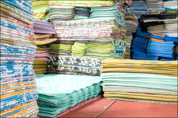 Stock Photograph of Mats pile