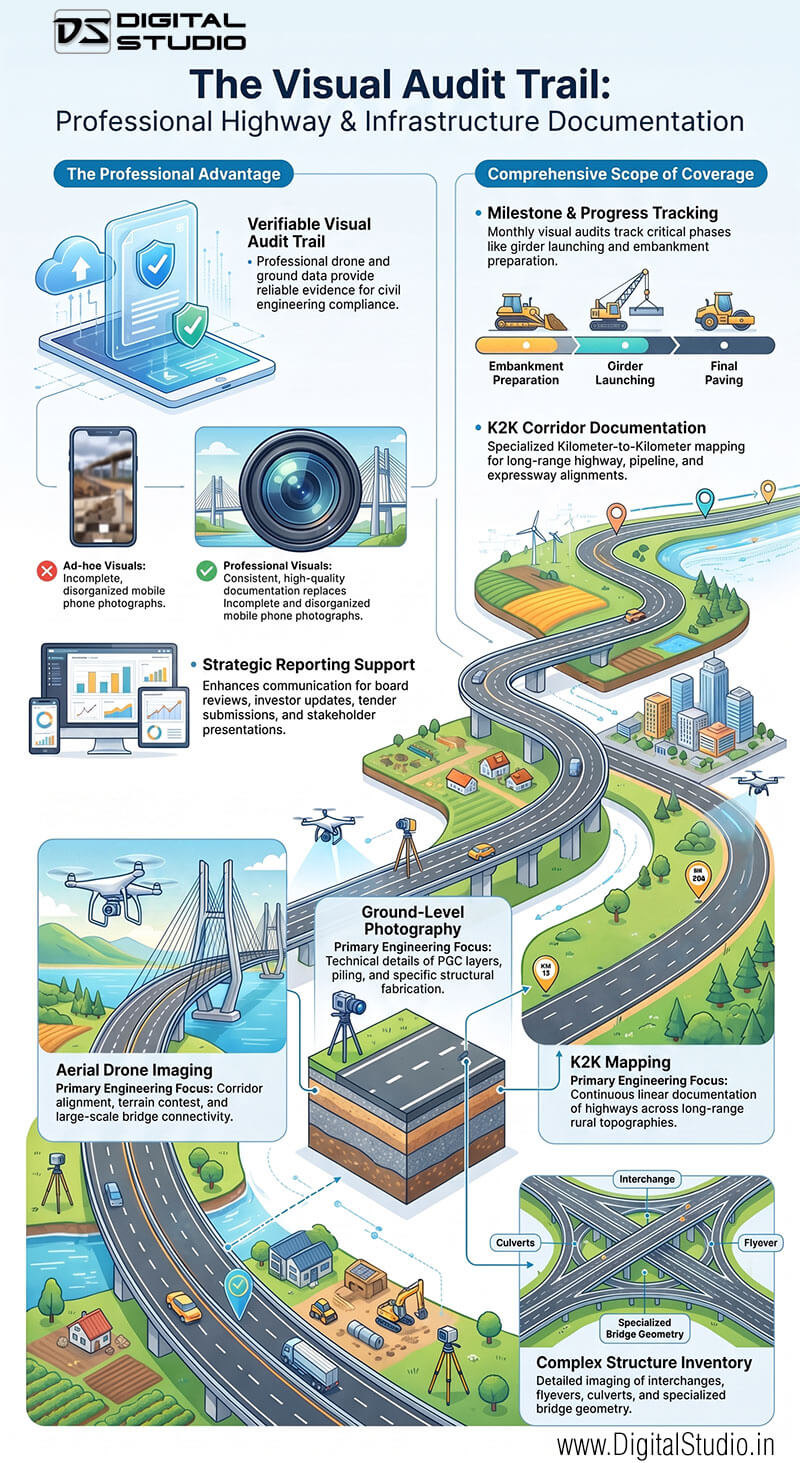 Infrastructure ground and aerial audit pan-India by Digital Studio