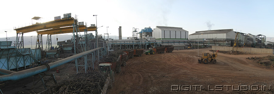 Panorama of sugar factory at Finchaa in Ethiopia