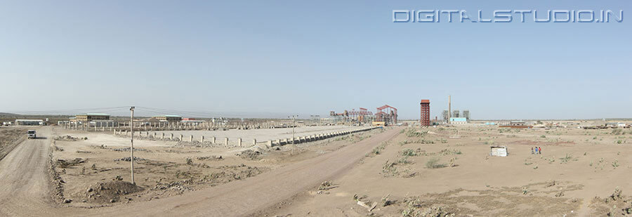 Panorama of sugar factory outisde at Tendaho in Ethiopia