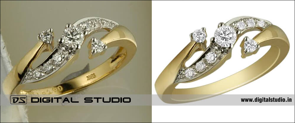 Expert level photoshop editing of diamond ring