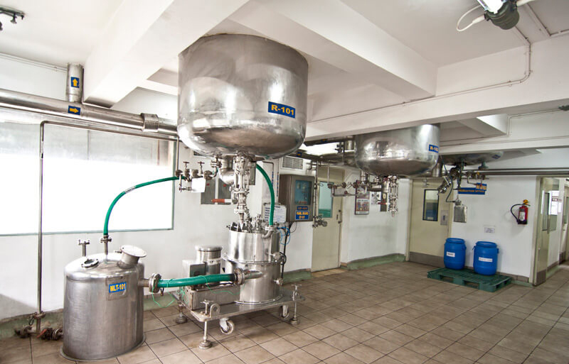 Reactors in a pharma plant