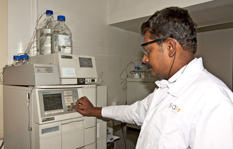 lab technician in a pharma QC lab