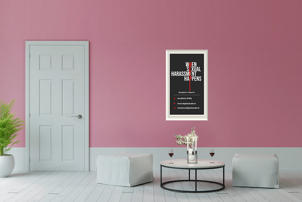 Stop Sexual Harassment - Poster on wall