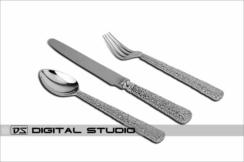 Photography of silver flatware