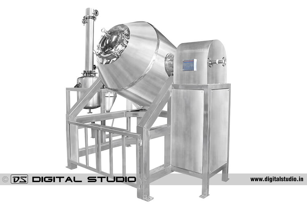 Edited Photograph of a pharma stainless-steel machine