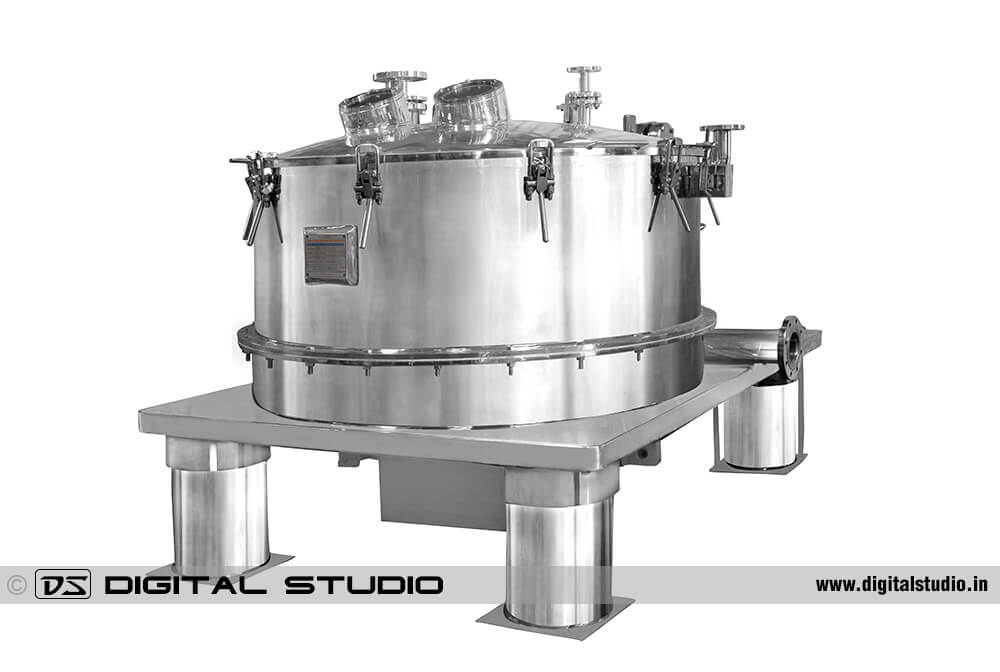 industrial machine with stainless steel finish