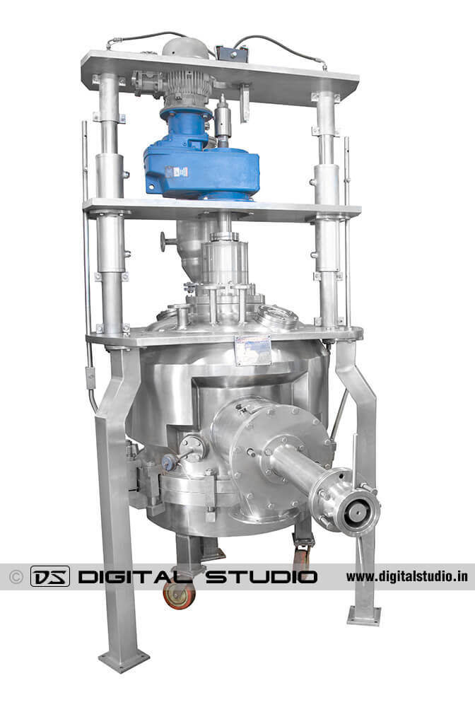 Photo of pharma machinery with perfect stainless steel look