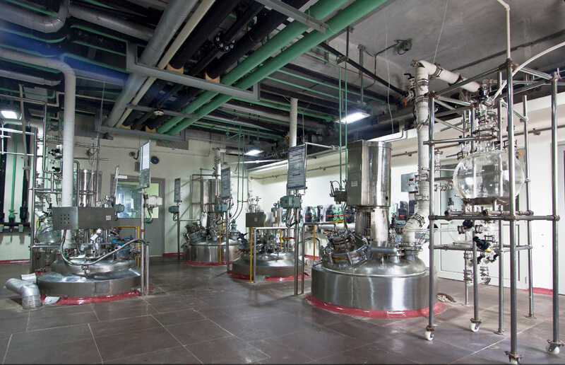 Reactors Inside a pharma plant