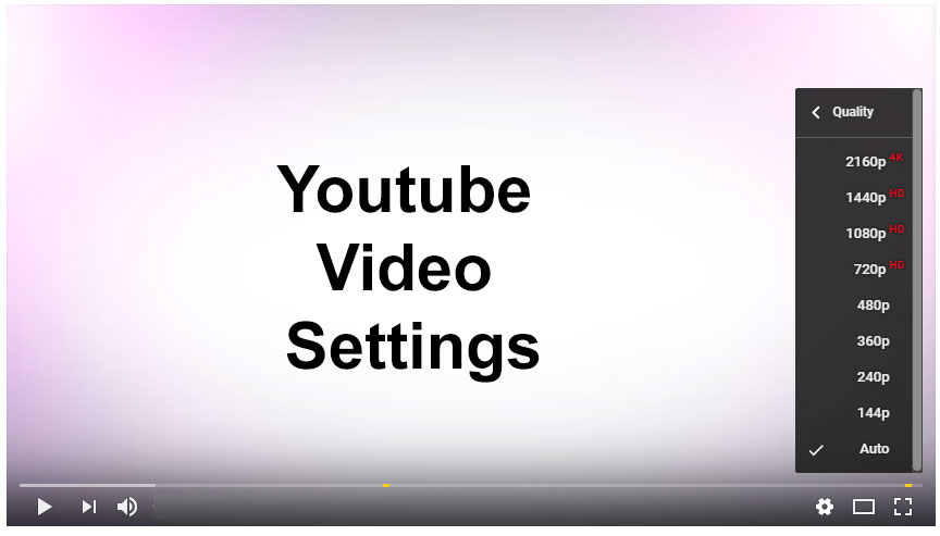 Youtube video resolutions