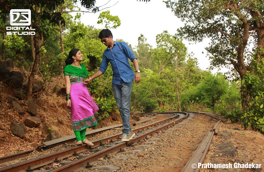 Pre-wedding Couple on tracks